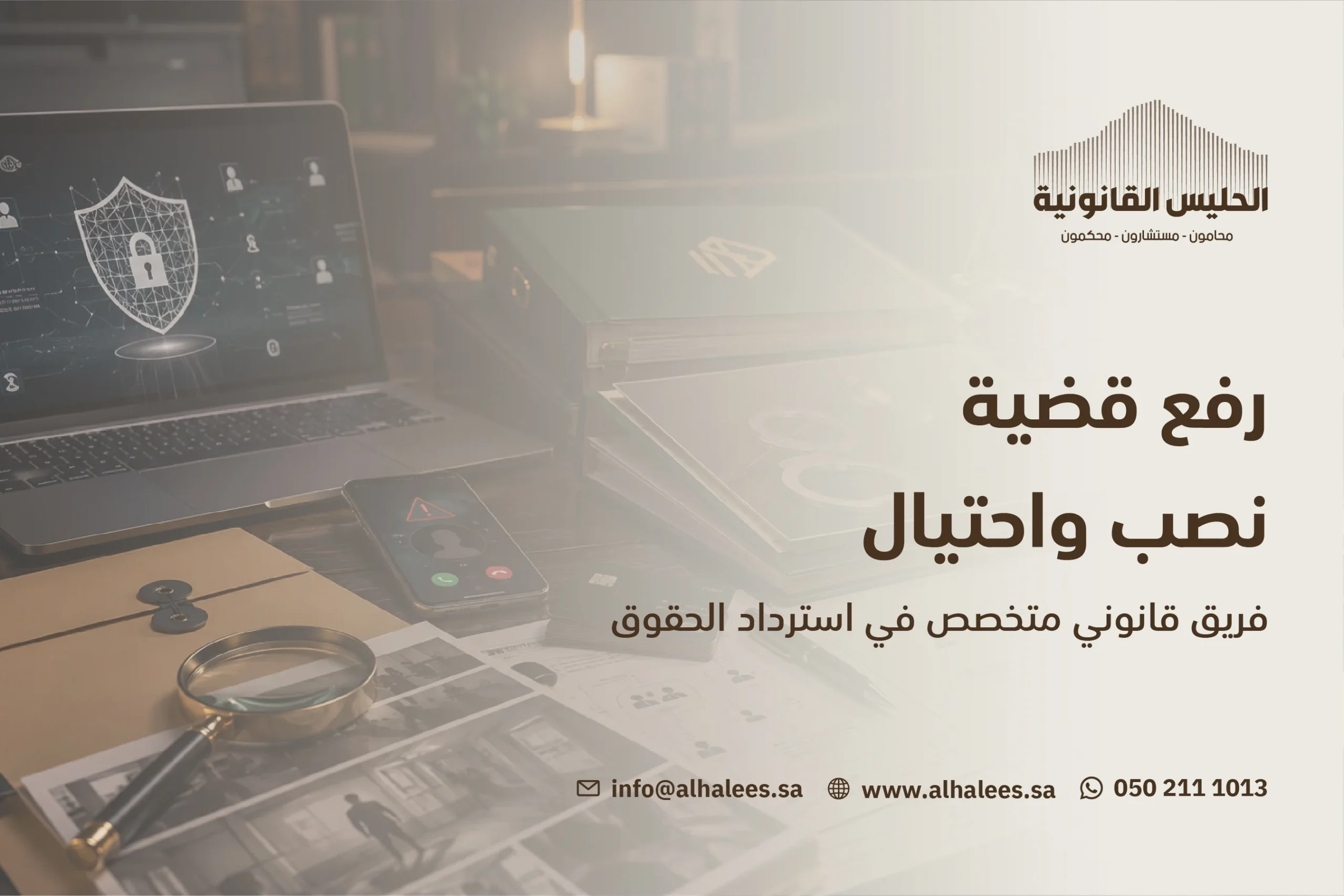 رفع قضية نصب واحتيال | فريق قانوني متخصص 0502111013