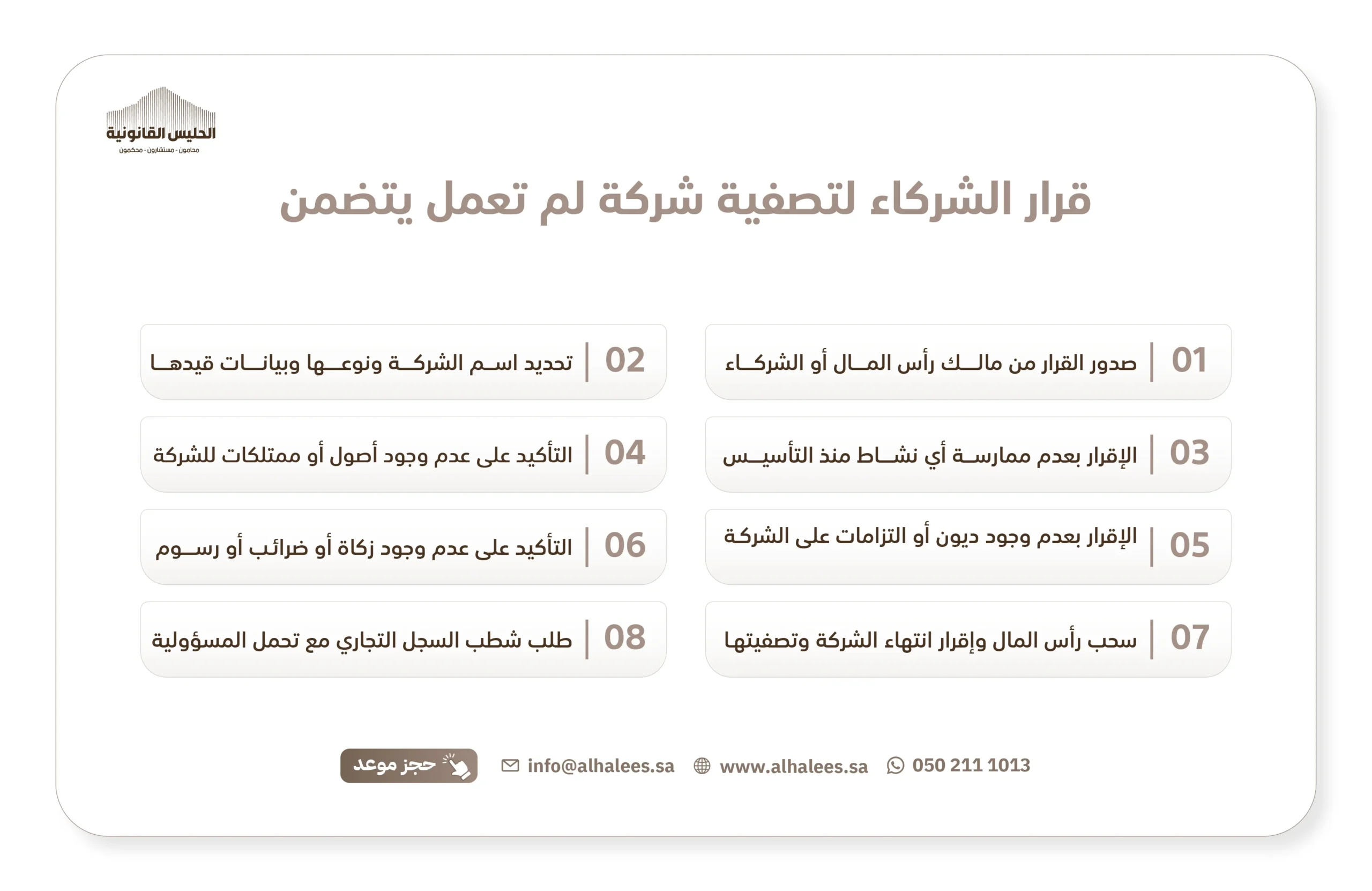 تصفية شركة لم تعمل